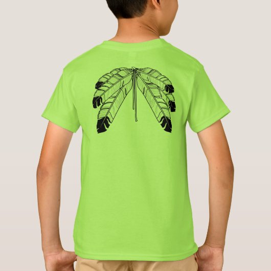 先住民アートキッズスウェットシャツファースト・ネーションズシャツ Tシャツ (裏面)