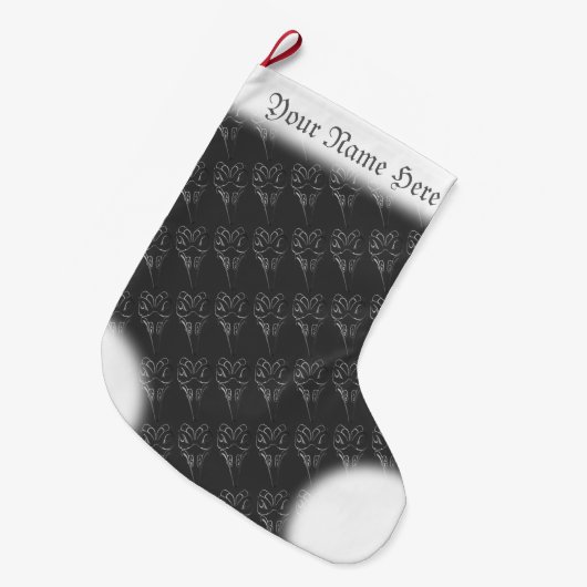 先住民アートクリスマスストッキングトーテムポールストッキング ラージクリスマスストッキング (正面 (吊り時))