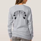 先住民アートシャツメティススピリットアニマルシャツレディーズ Tシャツ (裏面)