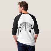 先住民アートジャージー女性のワイルドライフアートシャツギフト Tシャツ (裏面フル)