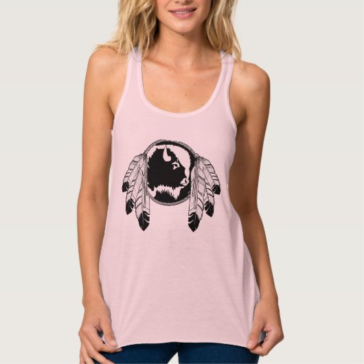 先住民アートタンクトップ女子メティススピリットアニマルT タンクトップ (正面)
