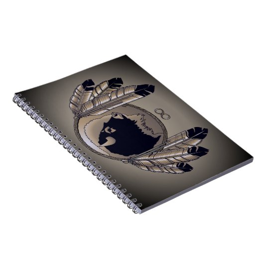 先住民アートノートスピリットバッファローメティスブック ノートブック (右側)