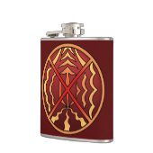 先住民アートフラスクカスタムスピリチュアル先住民アートギフト フラスク (左)