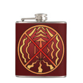 先住民アートフラスクカスタムスピリチュアル先住民アートギフト フラスク (正面)