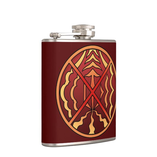 先住民アートフラスクカスタムスピリチュアル先住民アートギフト フラスク (右)