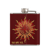 先住民アートフラスクカスタムスピリチュアル先住民アートギフト フラスク (裏面)