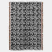 先住民アートブランケット部族マスクブランケットギフト スローブランケット (正面縦)