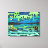 先住民アート絵画のプリントイヌイットラブキャンバスプリント キャンバスプリント (正面)