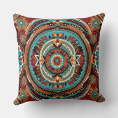 先住民インスパイア幾何図形 クッション (裏面)