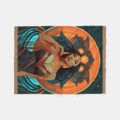 先住民インスピレーション#2 フリースブランケット (正面(横))