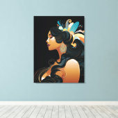 先住民インスピレーション#3 キャンバスプリント (インサイチュ (ウッドフロア))