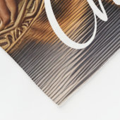 先住民インディアンの女が狼と結び付く フリースブランケット (角)