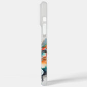 先住民インディアン女性の羽鮮やか頭アドレス Case-Mate iPhoneケース (裏面 / 左)