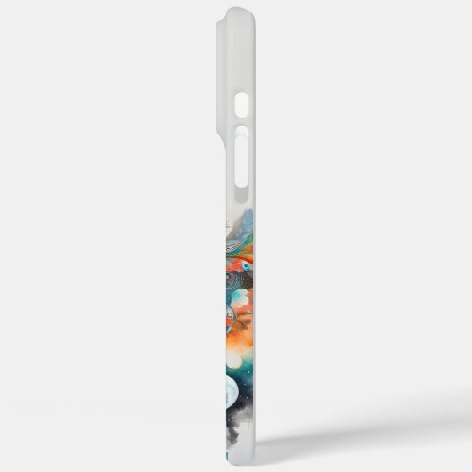 先住民インディアン女性の羽鮮やか頭アドレス Case-Mate iPhoneケース (裏面 / 左)