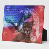 先住民インディアン祈りの言葉 フォトプラーク (側面)