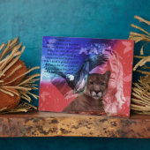 先住民インディアン祈りの言葉 フォトプラーク (側面)