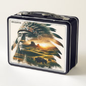 先住民インディアン メタルランチボックス (裏面)