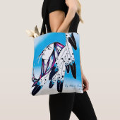 先住民ウィーイーグル羽トートバッグ経由 トートバッグ (クローズアップ)