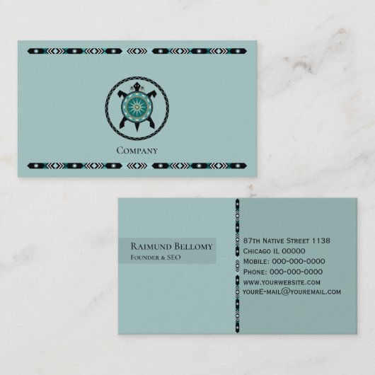 先住民ウミガメ名刺 名刺 (正面/裏面)