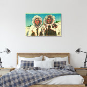 先住民エスキモガールズインアラスカ州 キャンバスプリント (インサイチュ (寝室))