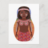 先住民オーストラリアのマトリョーシュカ ポストカード (正面)