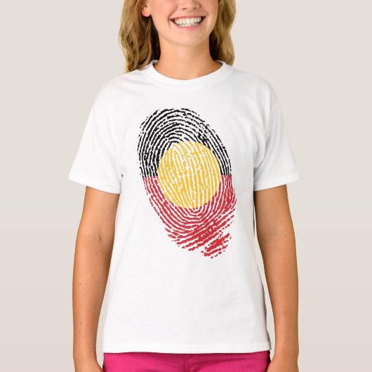 先住民オーストラリアの指紋 Tシャツ (正面)