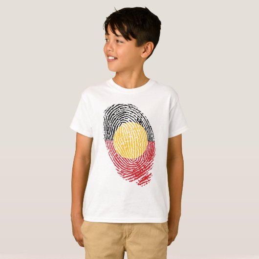先住民オーストラリアの指紋 Tシャツ (正面フル)