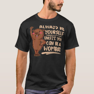 先住民オーストラリア動物かわいいウォンバット Tシャツ