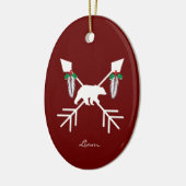 先住民カスタムアメリカンベアのクリスマスデコレーション セラミックオーナメント (左)