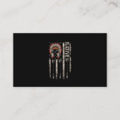 先住民カッコいいアメリカンフェザー矢印フラグヘッドレス 名刺 (正面)