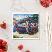 先住民カナダエミリー絵画カーの戦艦 スタンダードカクテルナプキン (インサイチュ)