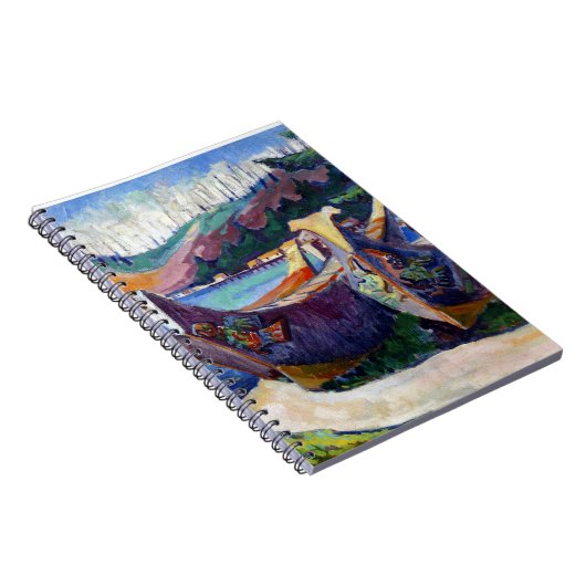 先住民カナダエミリー絵画カーの戦艦 ノートブック (右側)