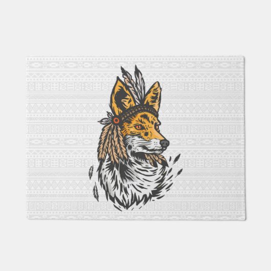 先住民キツネ ドアマット (正面)