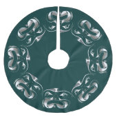 先住民クリスマスツリースカートトライバルハイダデコール ブラッシュドポリエステルツリースカート (正面)