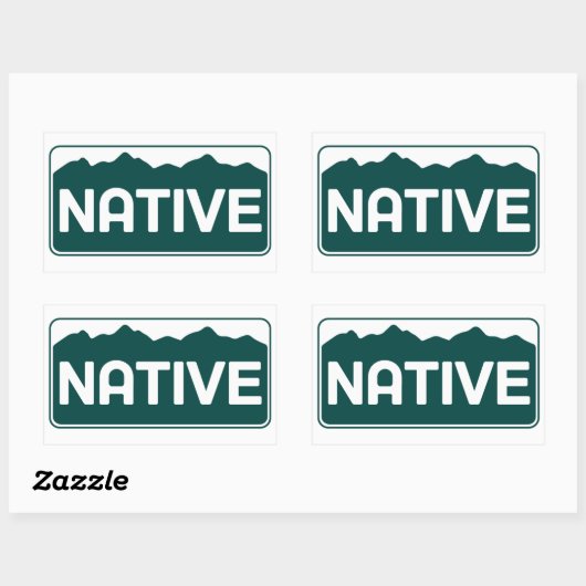 先住民コロラドステッカー 長方形シール (シート)