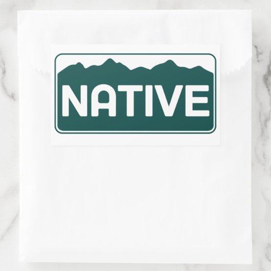 先住民コロラドステッカー 長方形シール (バッグ)