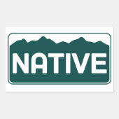 先住民コロラドステッカー 長方形シール (正面)