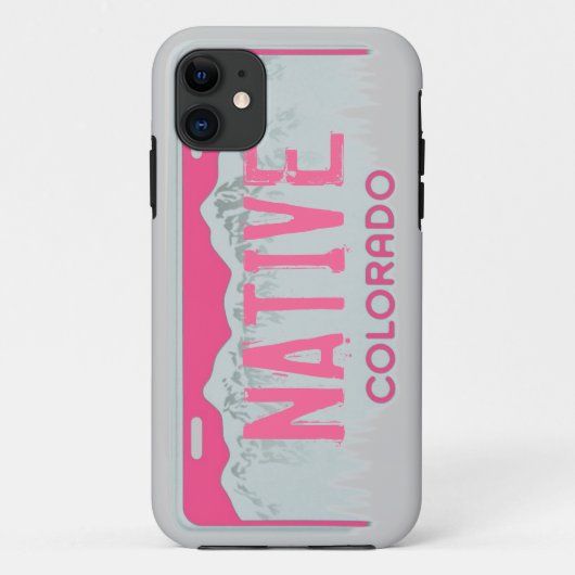 先住民コロラドピンクのライセンスプレートiphone 5ケース Case-Mate iPhoneケース (裏面)