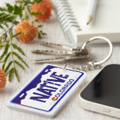 先住民コロラドブルーライセンスプレートキーチェーン キーホルダー (正面右)