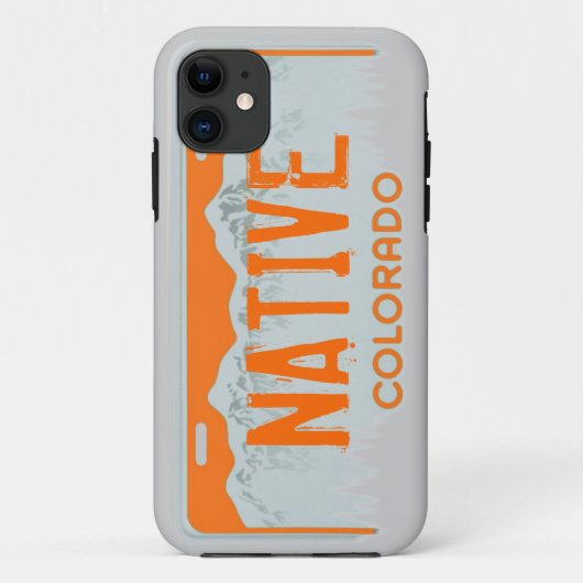 先住民コロラド州オレンジライセンスプレートiphone 5ケース Case-Mate iPhoneケース (裏面)