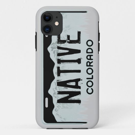 先住民コロラド黒ライセンスプレートiphone 5ケース Case-Mate iPhoneケース (裏面)
