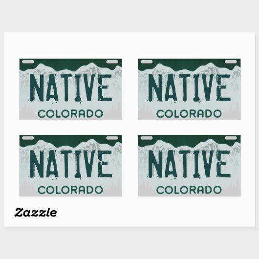 先住民コロラ芸術的ド免許プレートシール 長方形シール (シート)