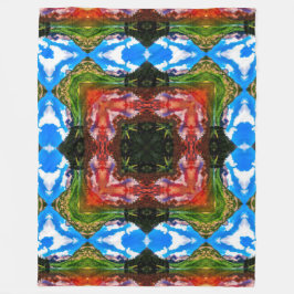 先住民シャーマントライバルエレメンツマンダラキルト フリースブランケット