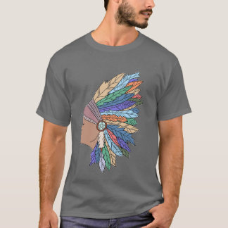 先住民シンプルアメリカンアート Tシャツ
