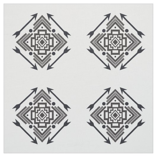 先住民シンプルアメリカン矢印の幾何学的パターン ファブリック (見本)