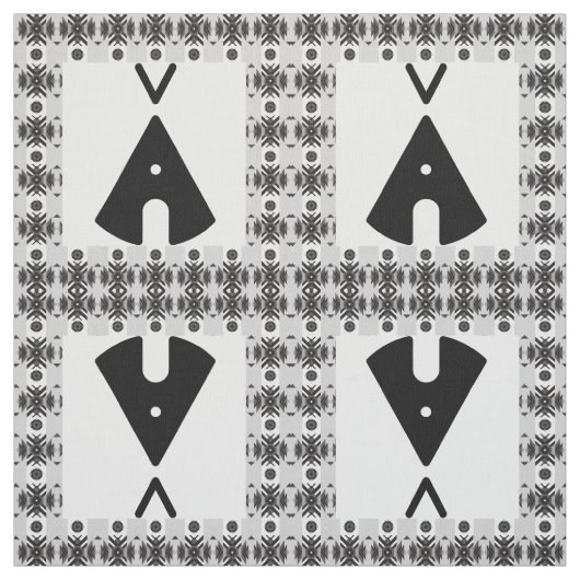 先住民シンプルアメリカンTipiブラック ファブリック (見本)