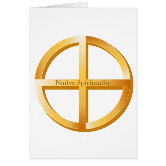 先住民スピリチュアリティ4" x 5.6インチグリーティングカード (正面)