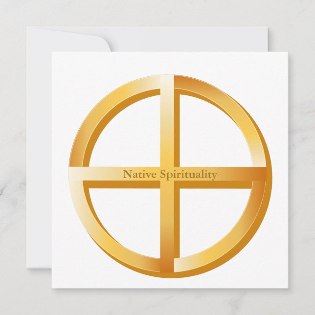先住民スピリチュアリティ5.25インチx 5.25インチフラットカード (正面)