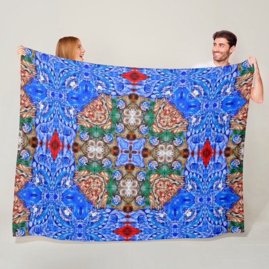 先住民スピリットアパッチシャーマンダラワールド フリースブランケット (インサイチュ)