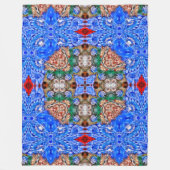 先住民スピリットアパッチシャーマンダラワールド フリースブランケット (正面)